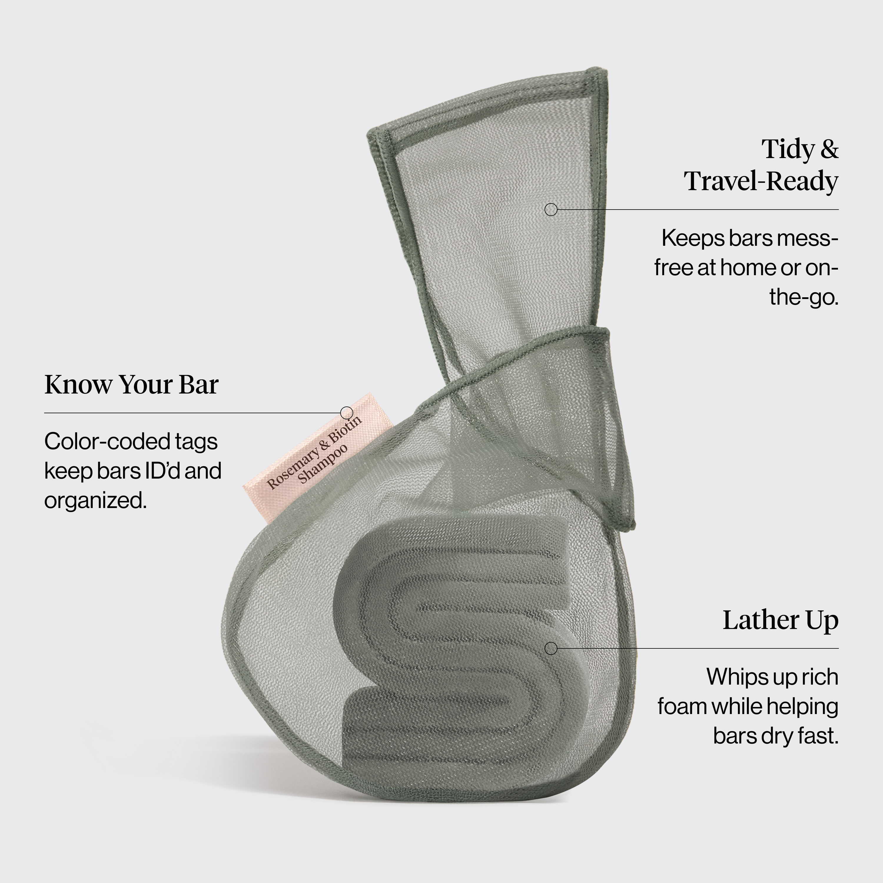 Kitsch Bar Saver Bag - ROSEMARY & BIOTIN Shampoo