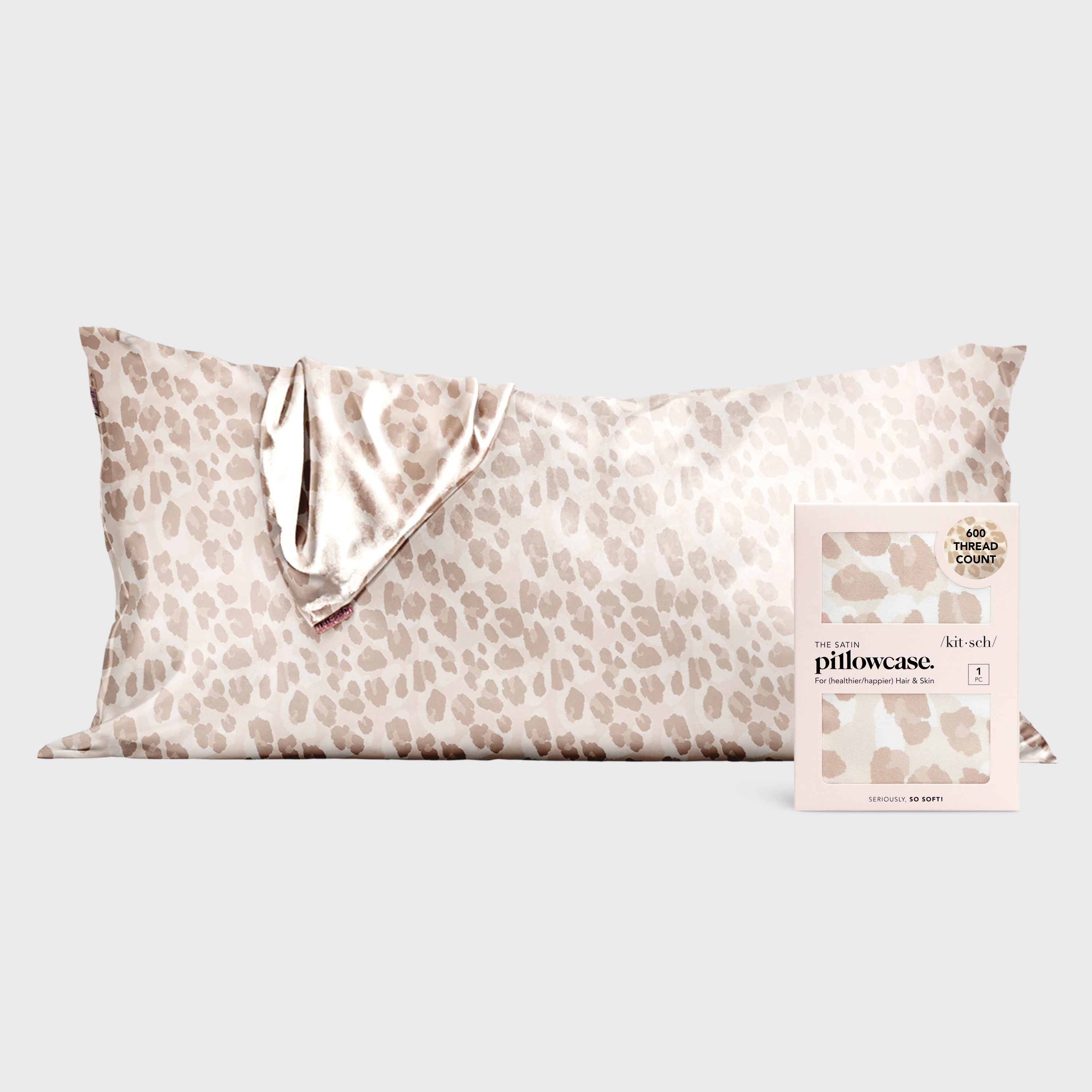 Satin Pillowcase in Leopard 4 Pack - King
