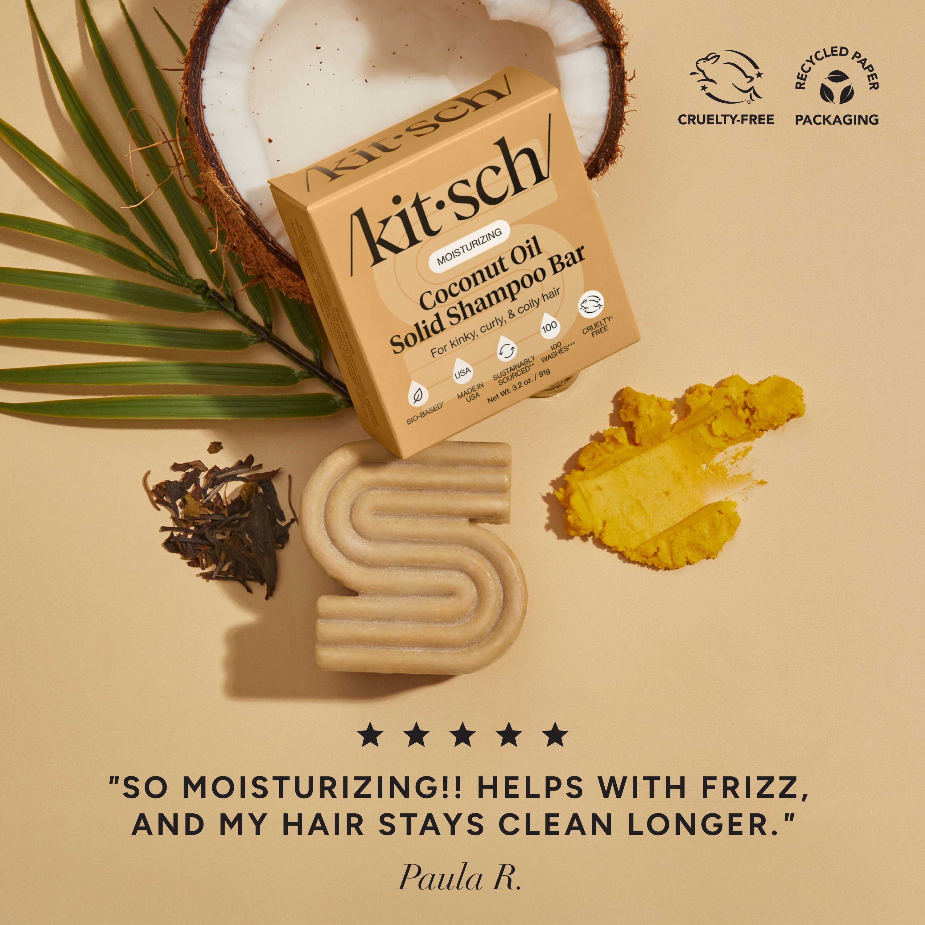Winter Welcome Kit Coconut Oil Shampoo & Conditioner Bar Combo for Dry Damaged Hair