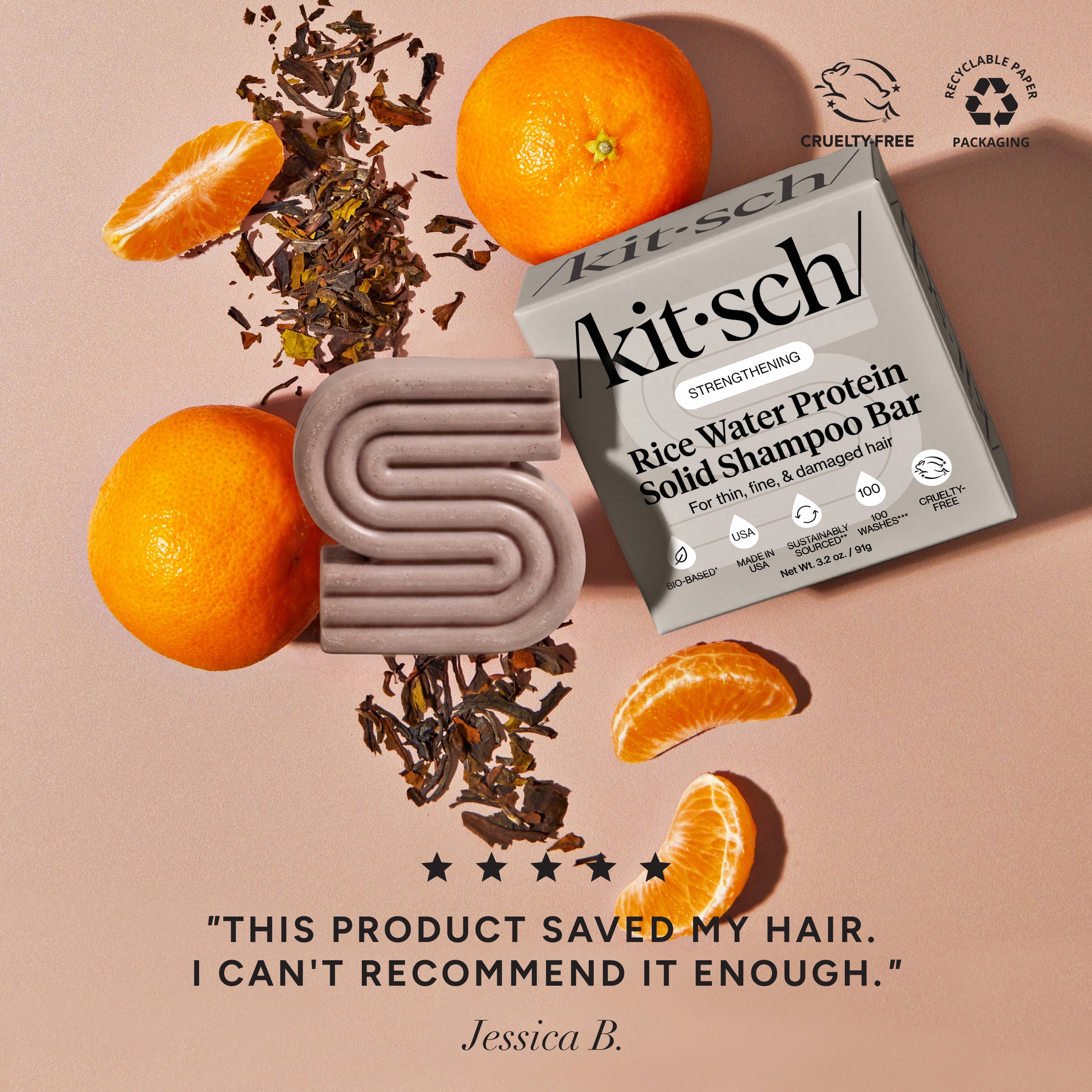 Rice Water Shampoo & Conditioner Bar Combo for Hair Growth