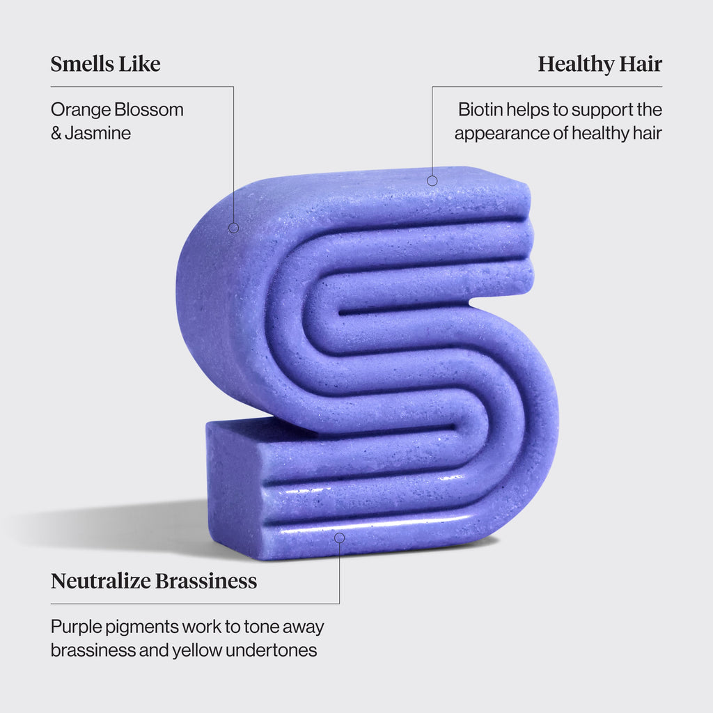 Purple Toning Shampoo Bar for Color Treated & Grey Hair